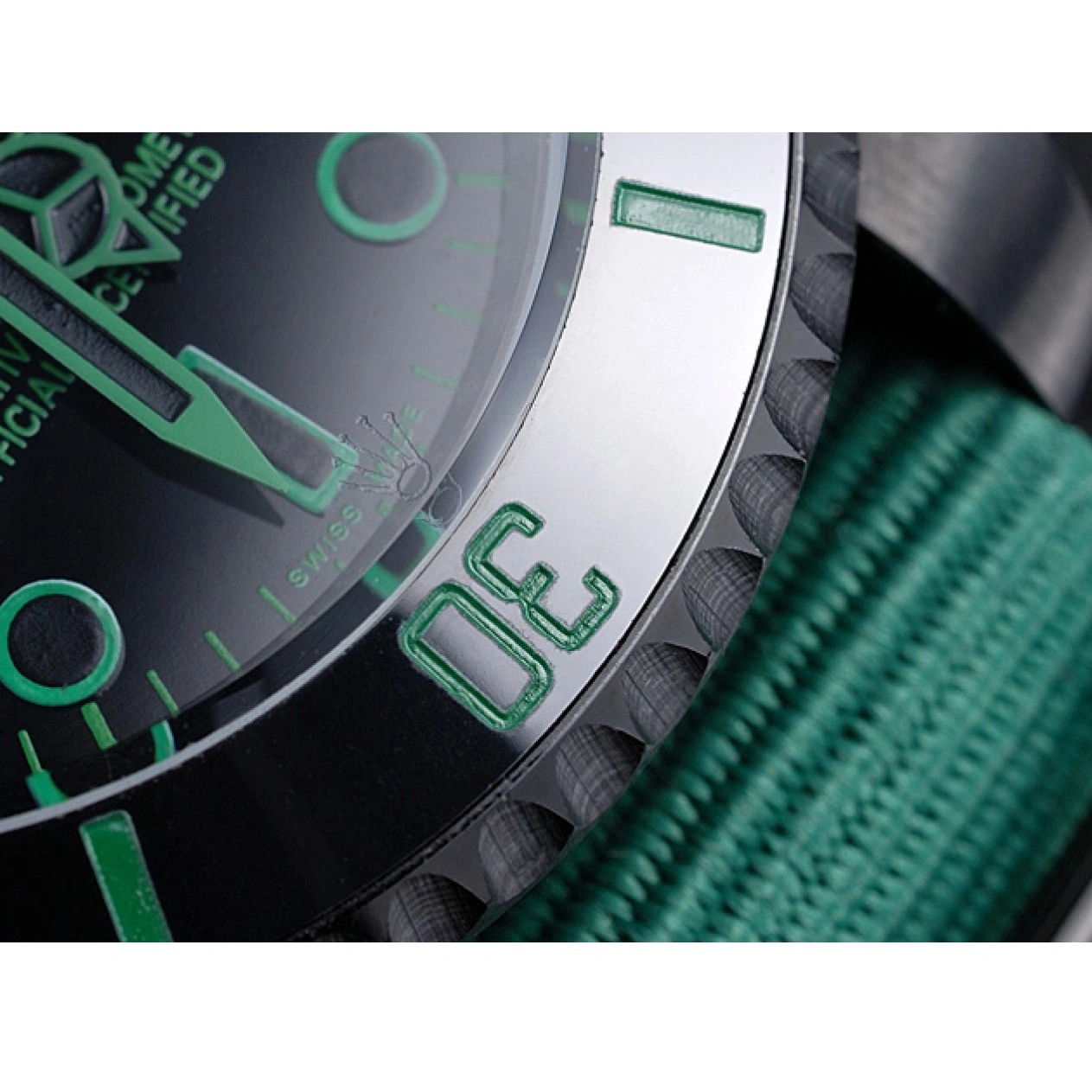 Aaa replica Nylon 622009 Submariner Strap Stealth Green Rolex 1029